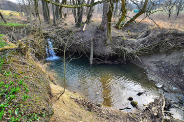 Water erosion eroded landscape destruction
