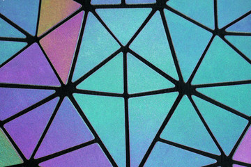 Fototapeta premium Holographic background of triangles of different sizes
