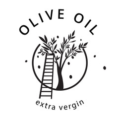 Olive oil logo, vector design - 342710103