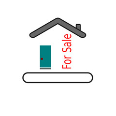 home for sale sign and symbol for real estate
