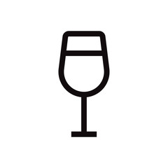 Glass icon. Design template vector