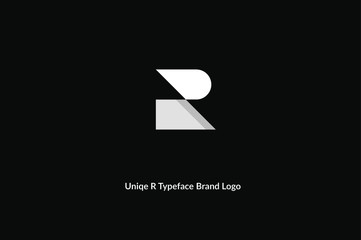 R Typeface Unique modern creative elegant letter R logo template. Vector icon
