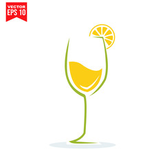 glass drinnking coctail Icon template black color editable. Umbrella Icon symbol Flat vector illustration for graphic and web design.