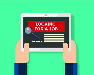 Looking for a job vector illustration, eps10 
