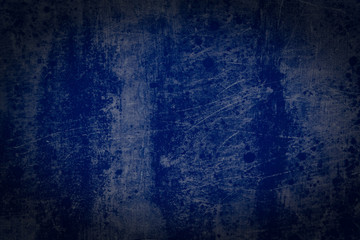 Fototapeta na wymiar Blue and black concrete background with scratch and dirt