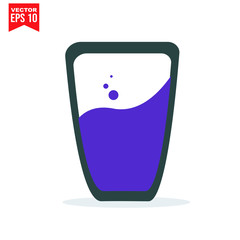 glass drinnking coctail Icon template black color editable. Umbrella Icon symbol Flat vector illustration for graphic and web design.