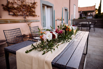 Fototapeta na wymiar decoration wedding in Tuscany