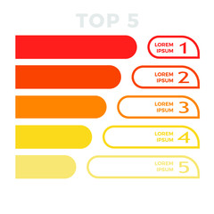 Obraz premium Top 5 Infographics