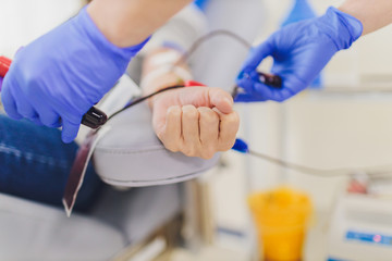 in a laboratory blood is removed during blood donation blood.