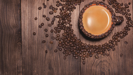 Fototapeta na wymiar Natural coffee beans arabica.