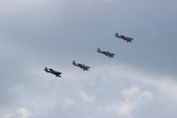 
Planes during the demonstration flight