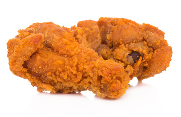 Fried chicken isolated on white background