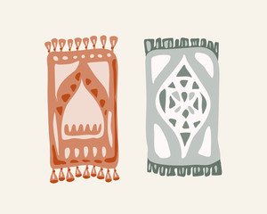 Drawing mat, carpet, islamic prayer rug