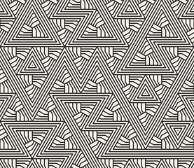 Vector seamless pattern. Modern stylish abstract texture. Repeating geometric tiles from striped elements