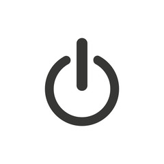 On, off Icon in trendy flat style isolated on grey background. Shutdown symbol for your web site design, logo, app, UI. Vector illustration, EPS10.