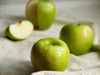 fresh green apples