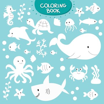 coloring book fishes