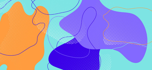 Colorful Memphis Page. Fashion Abstract 