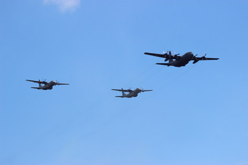  Military aircraft during the flight © moniadk