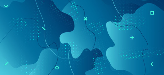 Gradient Fluid Banner. Creative Liquid 