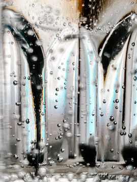 Bubbles In A Glass Of Soda Water