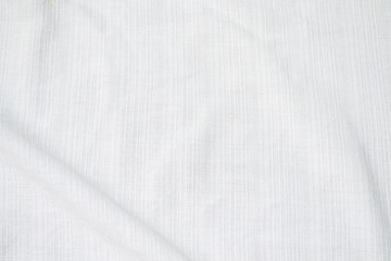 White linen fabric texture Creased  or background.