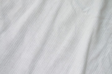 Fototapeta premium White linen fabric texture Creased or background.