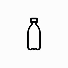 Minimal Bottle outline Icon - Vector