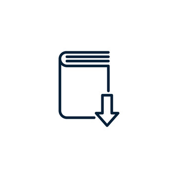 Download Book Icon - Ebook Download - Vector