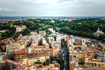 Obraz premium View of the decorations from the dome of St. Peter's Basilica. Rome. Italy