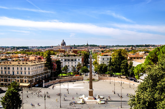 View of the Piazza del Poppolo. Rome. Italy