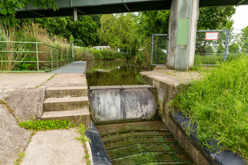 Fischtreppe am Wehr in Petershagen Lahde, Deutschland