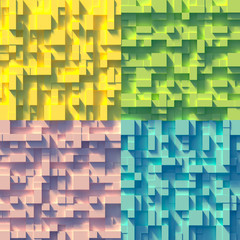 composition of multi-colored cubes of different sizes as a background and texture and a place for an inscription. Cover Art.