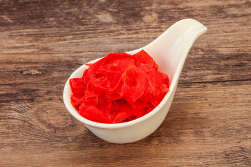 Asian cuisine marinated ginger root