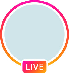 live video symbol for social media platform - live video icon