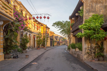 view of Hoi An ancient town, UNESCO world heritage, at Quang Nam province. Vietnam. Hoi An is one of the most popular destinations in Vietnam
