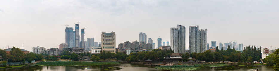 Fototapeta na wymiar Wuhan Panorama skyline