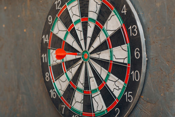 Darts game. Dart and target.