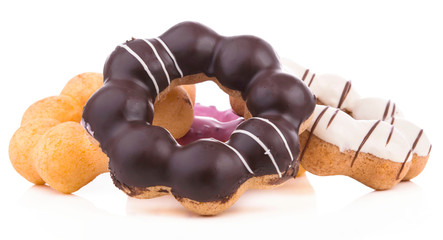 Donut isolated on white background.