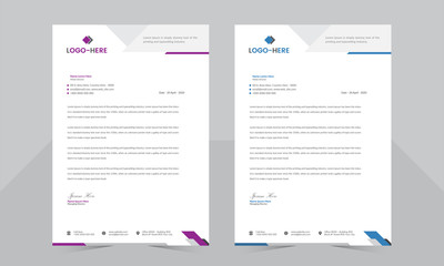 Creative letterhead template design 