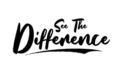 See The Difference Calligraphy Handwritten Lettering for Sale Banners, Flyers, Brochures and 
Graphic Design Templates  