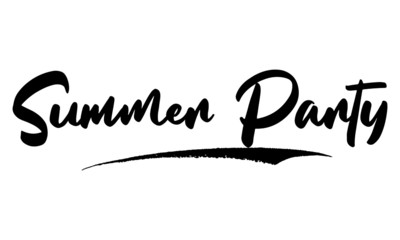 Summer Party Calligraphy Handwritten Lettering for Sale Banners, Flyers, Brochures and 
Graphic Design Templates  