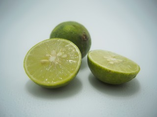 lime on a white background