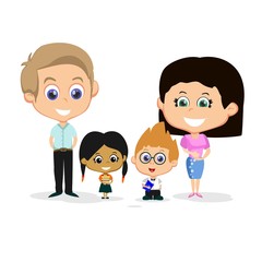 Family cartoon background