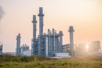 Natural Gas Combined Cycle Power Plant with twilight