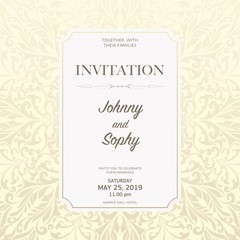 Invitation floral pattern background