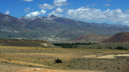 Landshat plateau in the area of Mars in Altai