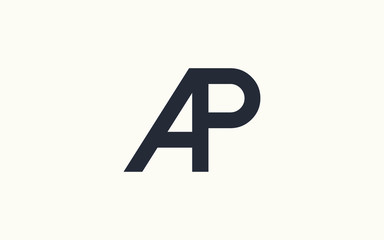 AP or PA and A, P Uppercase Letter Initial Logo Design, Vector Template