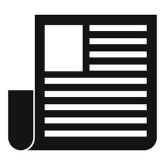 Campaign paper icon. Simple illustration of campaign paper vector icon for web design isolated on white background