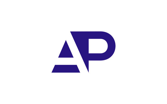 AP or PA and A, P Uppercase Letter Initial Logo Design, Vector Template